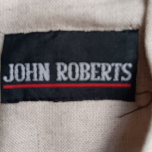 Vintage 90s John Roberts Maxi Dress  Sz S Sleeveless Tan Linen Blend Lagenlook - Picture 6 of 11